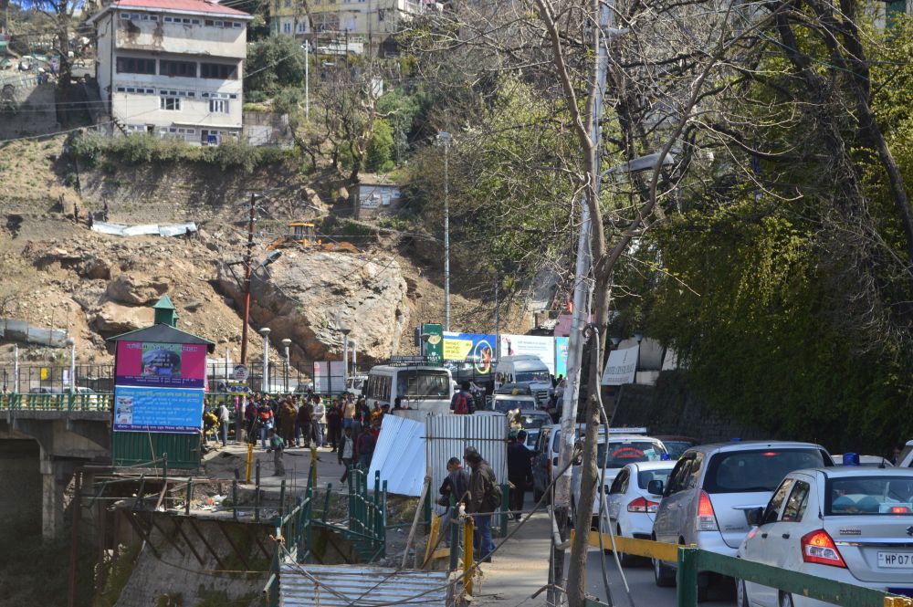 Traffic jam in Shimla