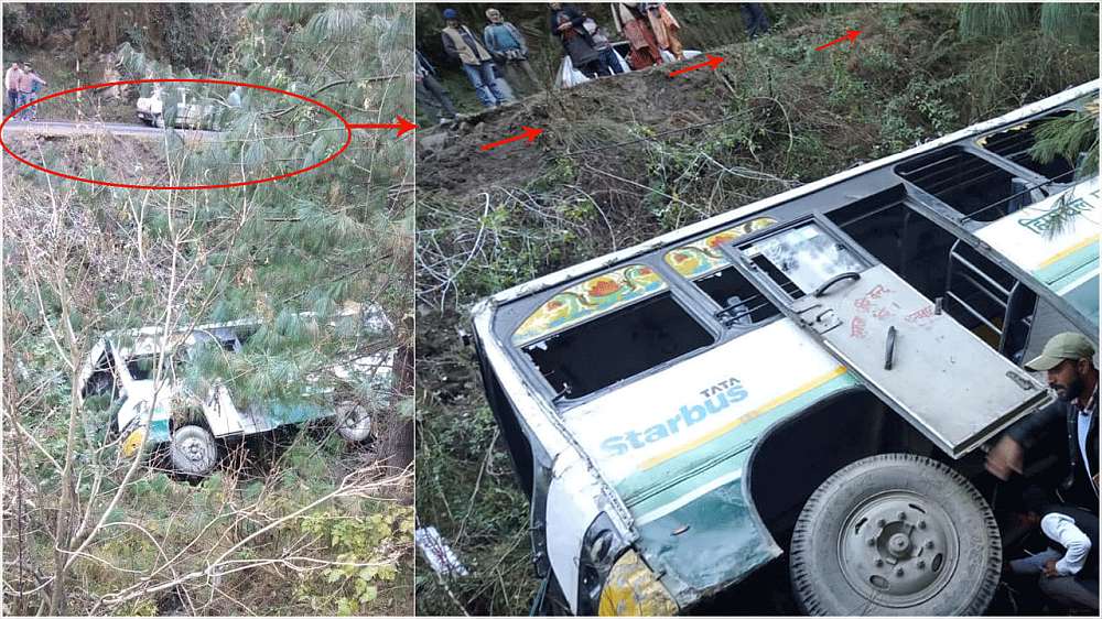 bus accident in rohru shimla