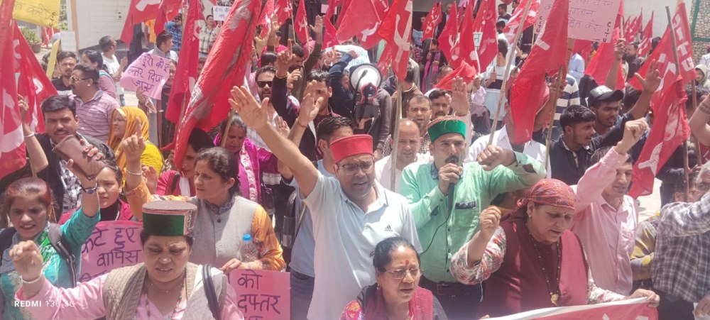 SJVNL Hydro Project Workers Protest